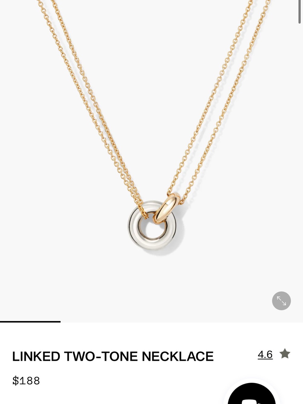 Mejuri LINKED TWO-TONE NECKLACE